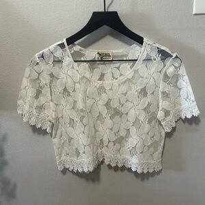Show Me Your MuMu Lace Crop Top